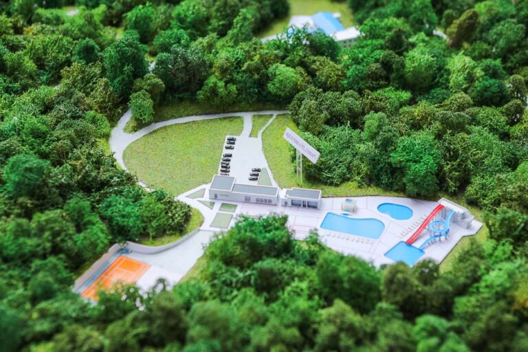 Maketa kompleksa Specijalne bolnice za rehabilitaciju ''Ribarska banja''