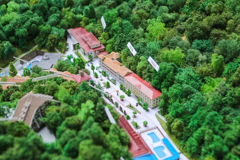 Maketa kompleksa Specijalne bolnice za rehabilitaciju ''Ribarska banja''